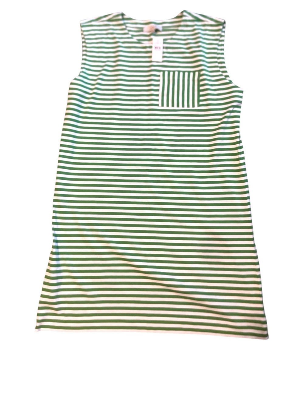 NWT-LOFT Striped Pocket Muscle Tee Dress-Large - Picture 2 of 8